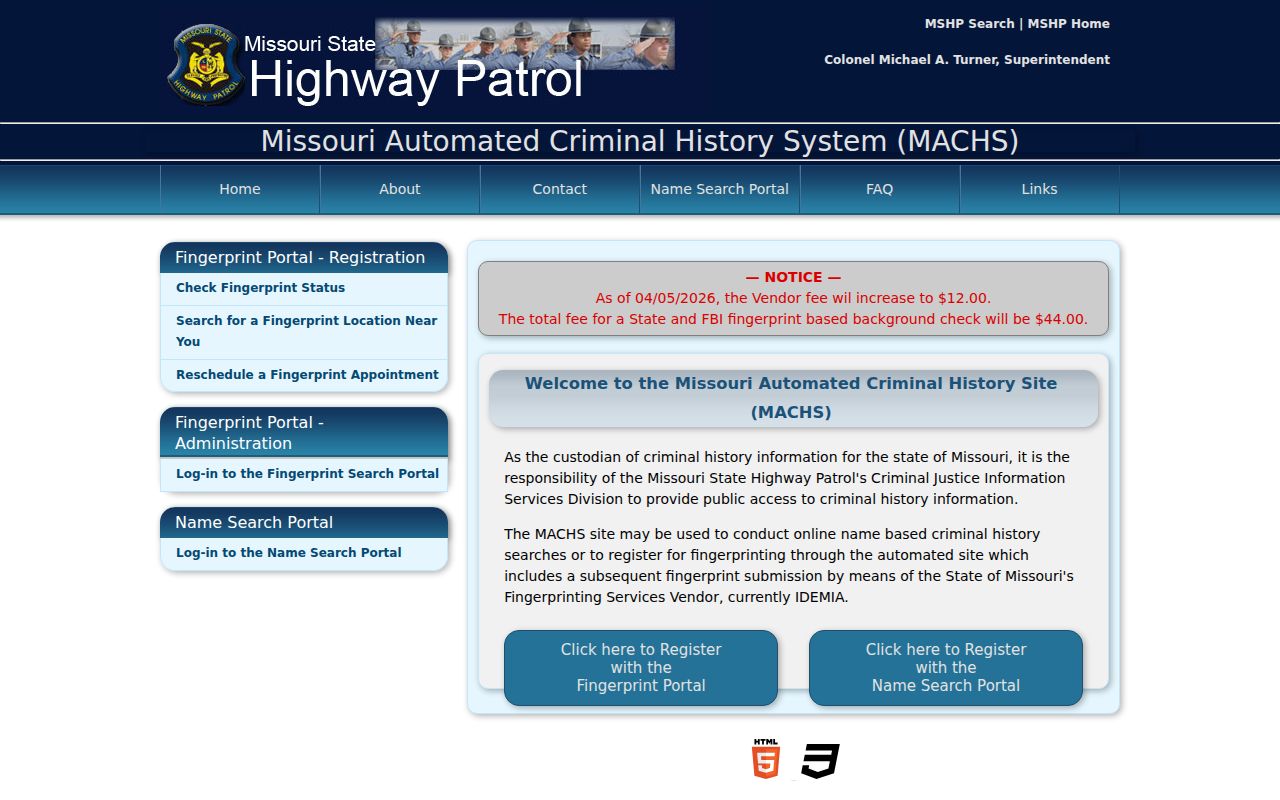 Ralls County criminal history MACHS gateway