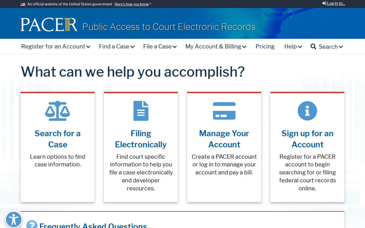 Federal PACER comparison for Ralls County court case records