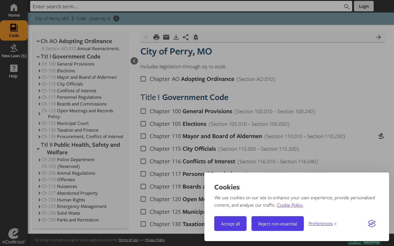 Perry traffic and criminal records in Ralls County