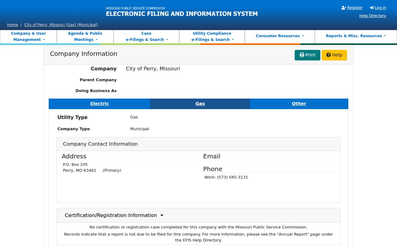 Perry criminal record contact in Ralls County Missouri